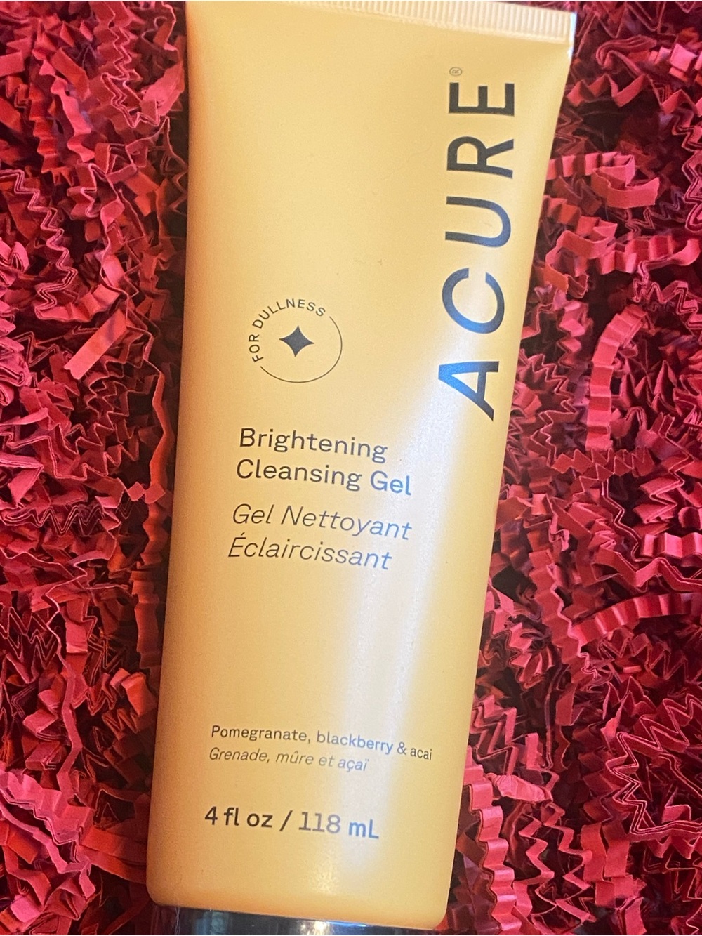 ACURE Brightening Cleansing Gel — Yellow Facial Cleanser